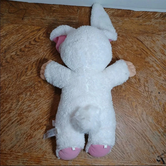 2006 Cabbage Patch Kids White Bunny Rabbit Pink Ears & Paws Blue Eyes 13”. - Picture 3 of 7